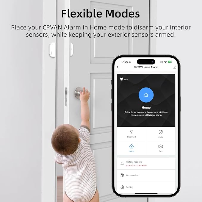 CPVAN Home Alarm System with PIR Motion Sensor, WiFi Wireless DIY Smart - Image 5