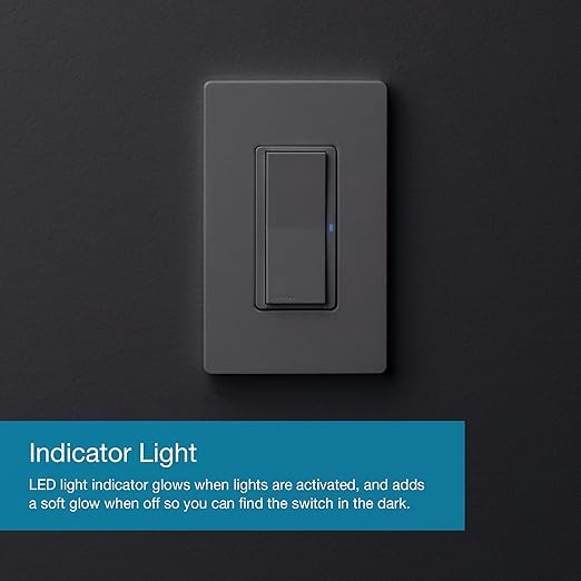 Lutron Claro Smart Switch for Caseta Lighting, for LED Lights, Fans, 5 Amp, Single-Pole/3-Way, Neutral Required, DVRF-5NSS-WH-6, White, 6 Pack