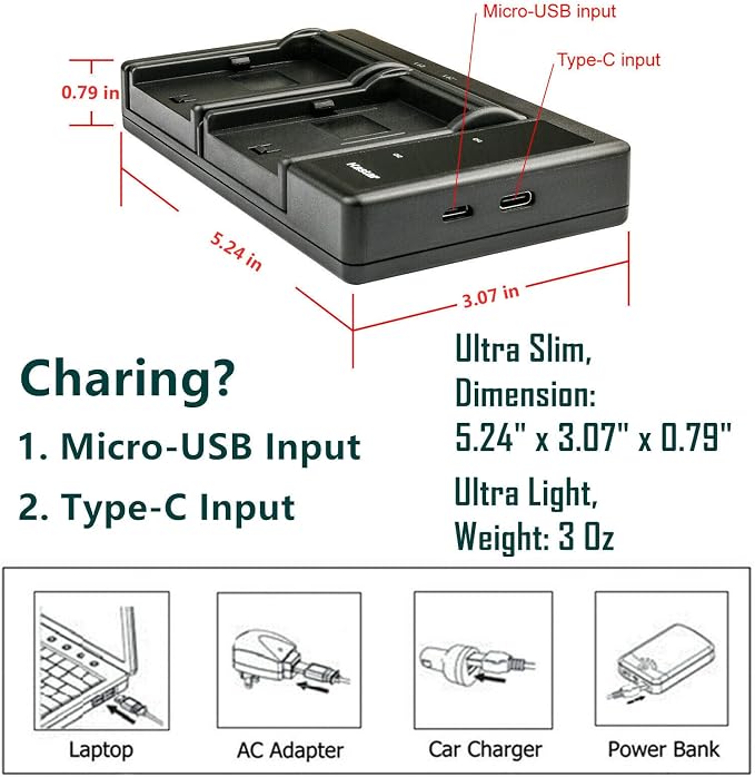 Kastar 1-Pack Battery and LTD2 USB Charger Replacement - Image 4