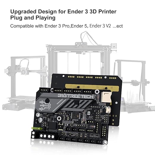 BIGTREETECH SKR Mini E3 V3.0 32 Bit Control Board Integrated TMC2209 UART Stepper Driver Supports Marlin/Klipper Compatible Ender 3/Ender 3 Pro/Ender 3 V2 Ender 5 3D Printer Motherboard