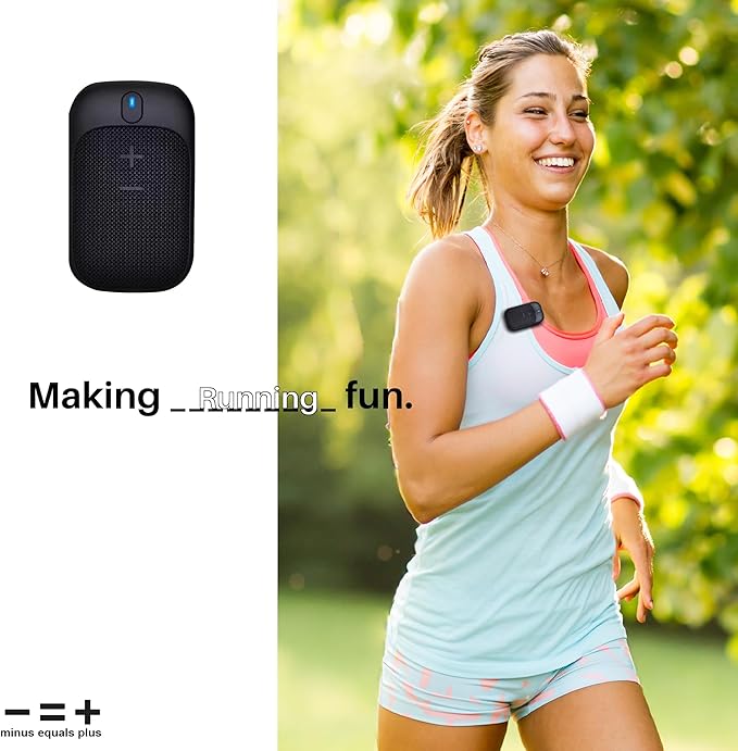 MINUS EQUALS PLUS - = + Golf Speaker/Wireless Wearable Bluetooth Speaker/Portable/Clip on/Up to 18hrs of Battery Life/Built-in Mic for Hands-Free Music and Calls/Water Resistant/Modern Design (Black)