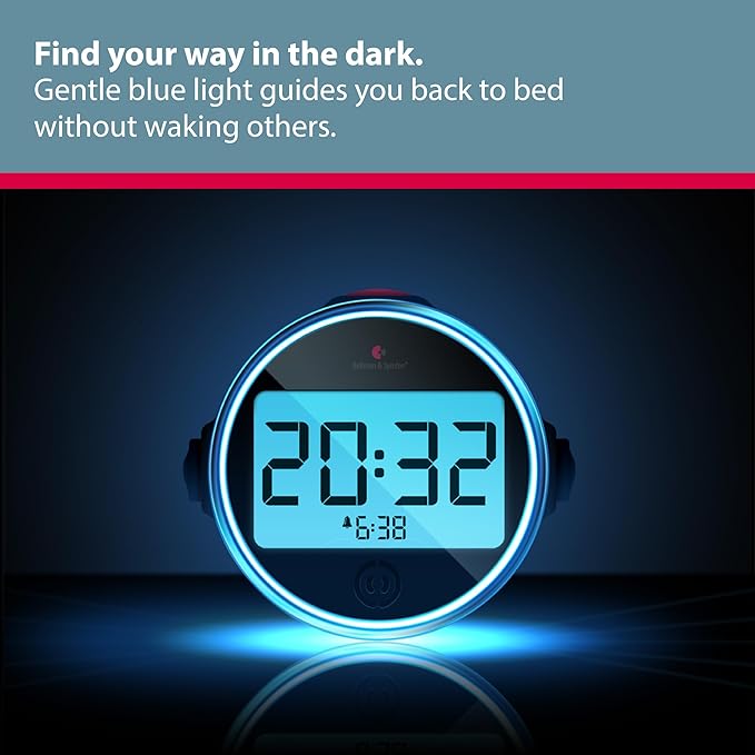 Bellman & Symfon Vibrating Alarm Clock Pro with Bed Shaker - Loud Alarm, Flashing LED Night Lights for Heavy Sleepers, Hard of Hearing and Deaf People - Alarm Clocks for Bedrooms with Backup Batteries