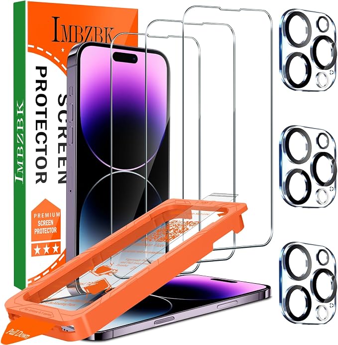 IMBZBK 3 Pack Screen Protector for iPhone 14 Pro Max Accessories, Case Friendly by IMBZBK