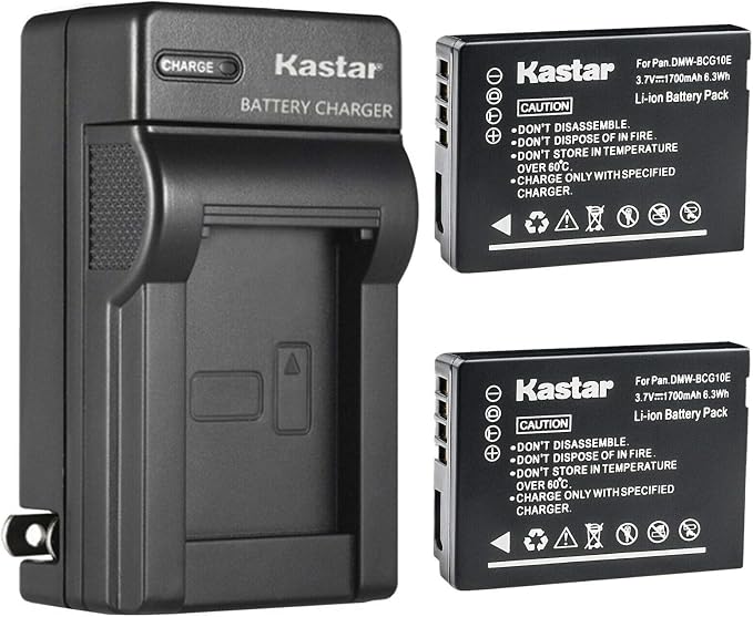 Kastar 2-Pack DMW-BCG10 Battery and AC Wall Charger Replacement by Kastar