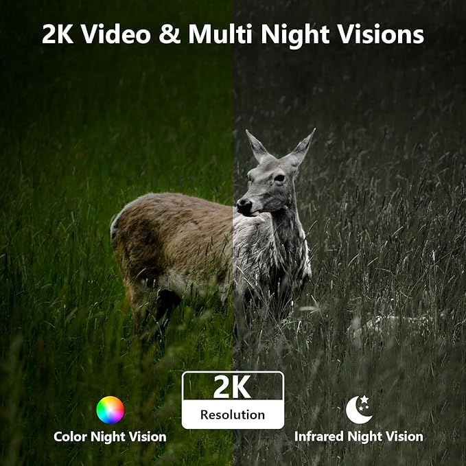 Cinnado 4G LTE Cellular Security Camera-No WiFi Outdoor Camera Wireless with 5W Solar Panel, 2K 360° Color Night Vision, PIR Motion, TF Card Storage, Works with Alexa, SIM Card Included, B6 4G 1P