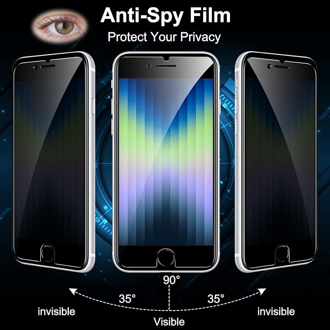 YMHML 2 Pack Compatible for iPhone SE 2020 2nd 2022 3rd Generation, iPhone 8 7 - Image 2