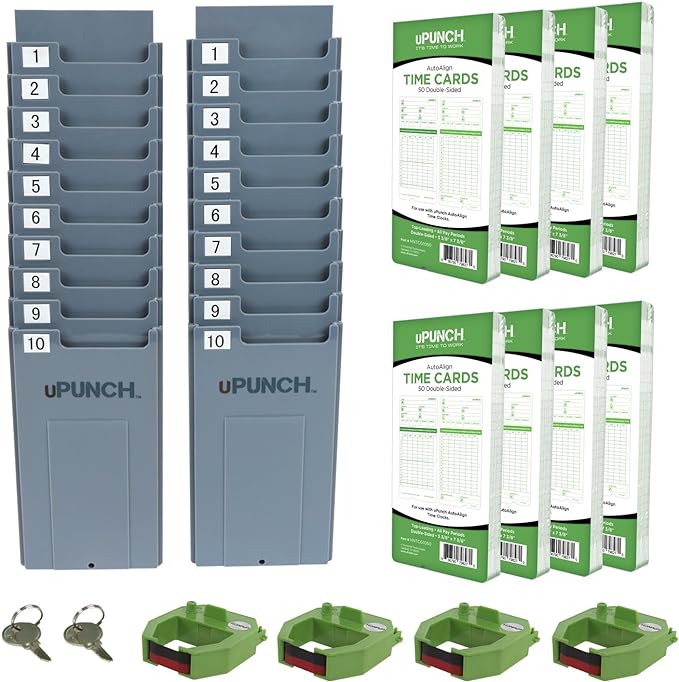 uPunch HN3540 Complete Small Business Start-Up Kit: AutoAlign Time Clock System - Image 2