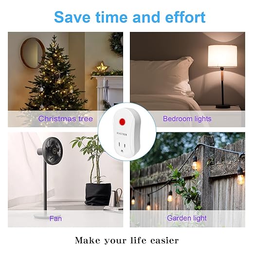 Beastron Upgraded Remote Controlled Outlet (1 Pack with 1 Remote),Expandable Remote Light Switch Kit, Wireless On Off Power Switch, 100ft RF Range, Compact Design, White