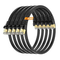 Cat7 3FT-5Pack Ethernet Cable Flat-Black-10Gbps High Speed Ultra Slim Network by SURPLAY-WinningHighSpeed