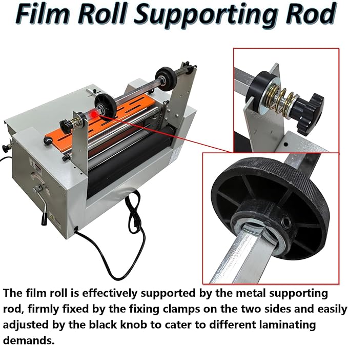 WYDDDARY 16.54''/420MM Electric Steel Roller Thermal Laminator Hot Cold Roll Laminator Adjustable Temp 70-130˚C Electric Laminating Machine for Single/Double Sided Laminating 110V