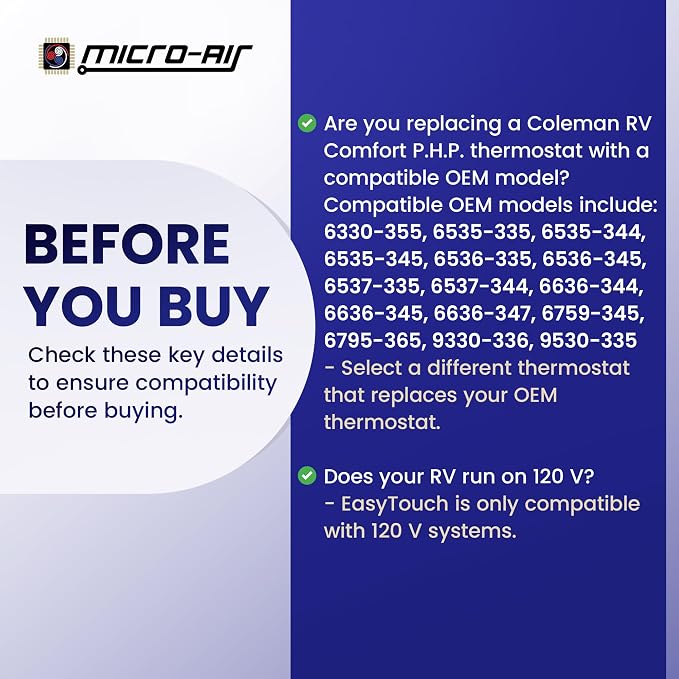MICRO-AIR EasyTouch Digital RV Thermostat Replacement - Image 9