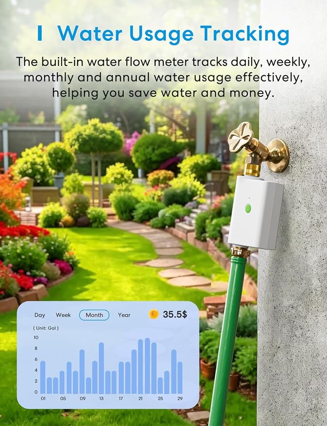 meross WiFi Water Hose Timer, Smart Sprinkler Timer - Image 9