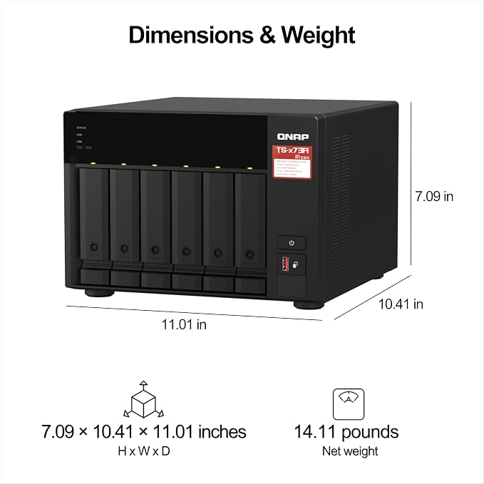 QNAP TS-673A-8G 6 Bay High-Performance NAS - Image 3