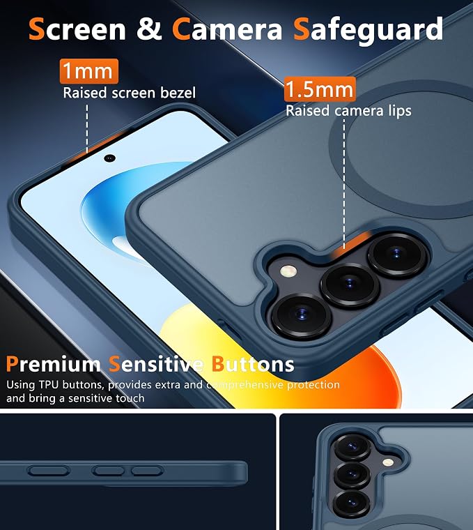 FNTCASE for Samsung Galaxy S25 Case: for Galaxy S24 Cases Magnetic Military - Image 5