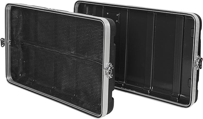 Sound Town Lightweight 6U PA DJ Rack/Road Case with 5U Rack Space, ABS Construction, 19” Depth, Retractable Handle, Wheels and Heavy-Duty Latches (STRC-A6UT)