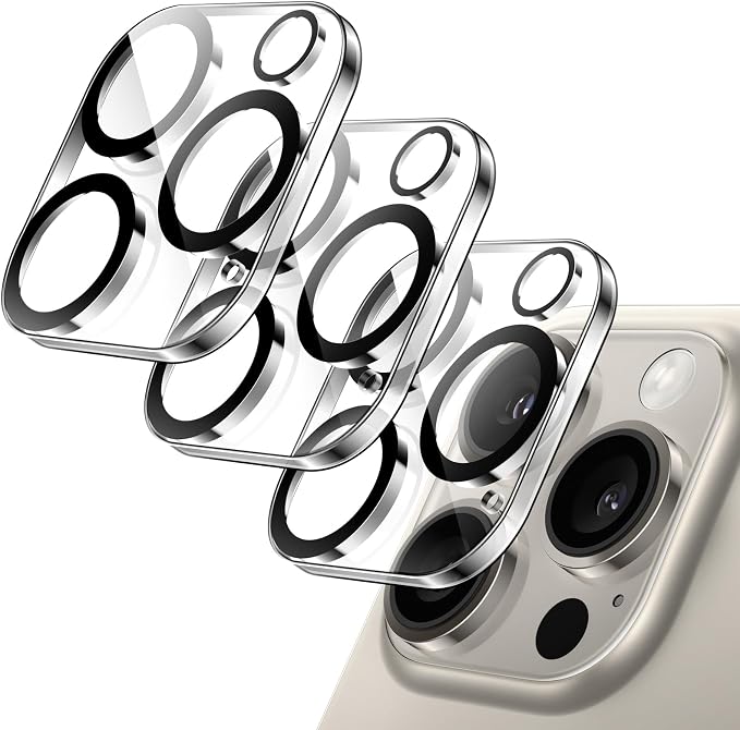 JETech Camera Lens Protector for iPhone 15 Pro 6.1-Inch and iPhone 15 Pro Max by JETech