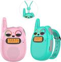 Qniglo Walkie Talkies for Kids Rechargeable 2 Pack, Wrist Watch Walkie Talkies with FM Handheld, Wearable Lanyard for Outdoor Camping Games & Birthday Xmas Toys Gifts for Boys Girls