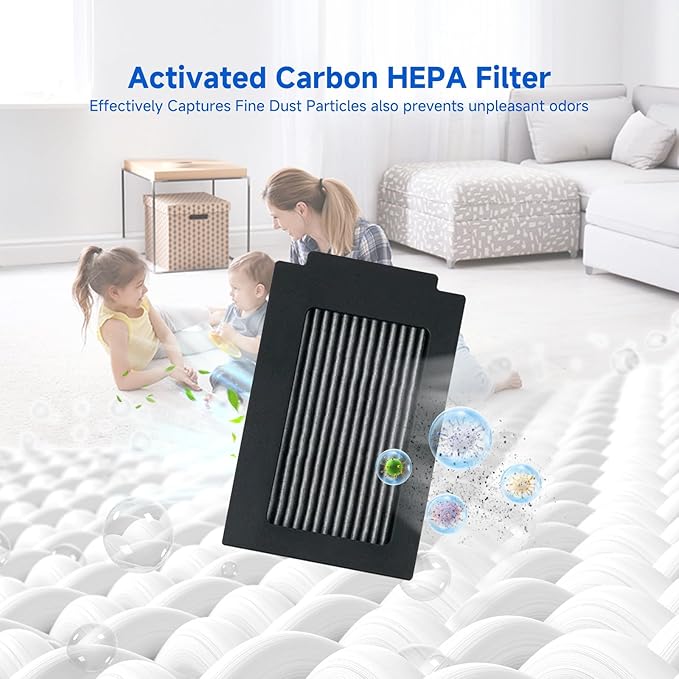 Yivy T50 Max Pro Replacement Parts for Ecovacs Deebot Robot Vacuum,T50 Max Pro Omni Accessories:4 Carbon Filters, 6 Carbon dust Bags,6 Side Brush, 8 Mop Cloth, 1 Main Brush,2 Cleaning Tools - 27 Pcs