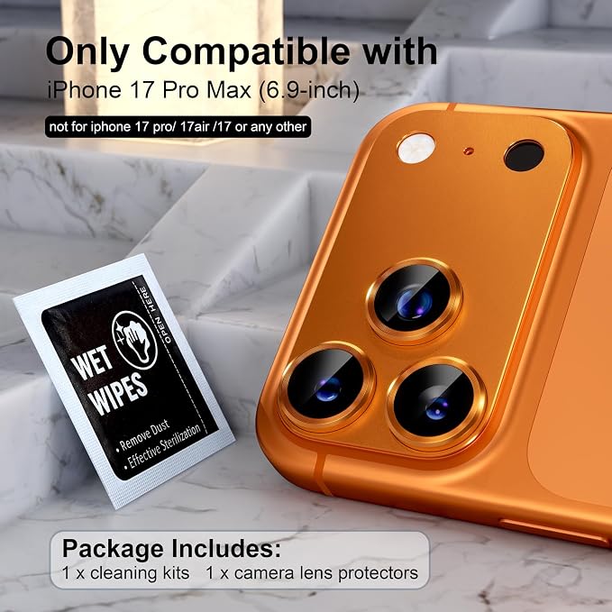 Choiche Compatible for iPhone 17 Pro Max Camera Lens Protector, Strong - Image 2