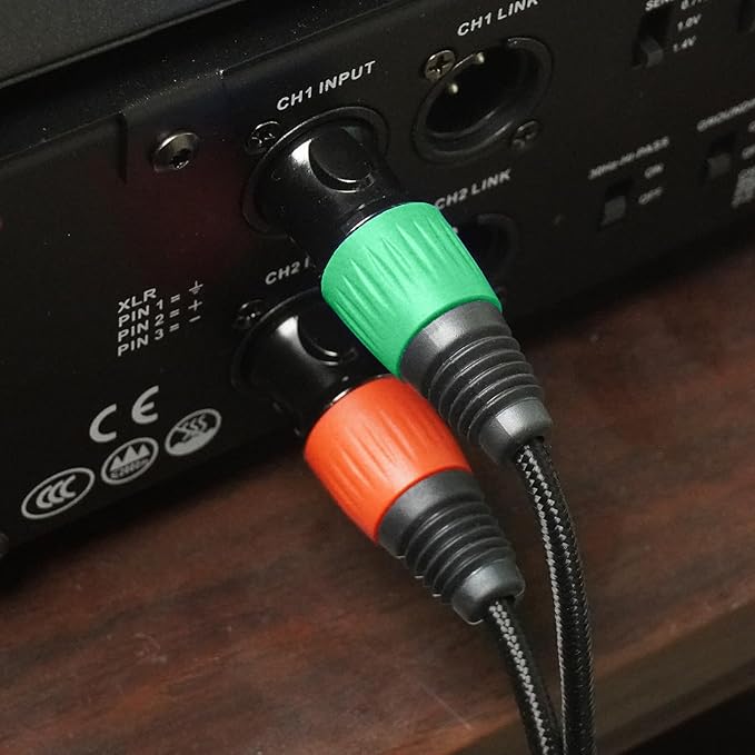 SiYear USB C to Dual XLR Male Audio Cable, Type C to 2 XLR Male Adapter Stereo Power Amplifier Cable for Connecting Smartphones USB C to Active Speaker, Laptops,Mixer Console（3.3FT/1M