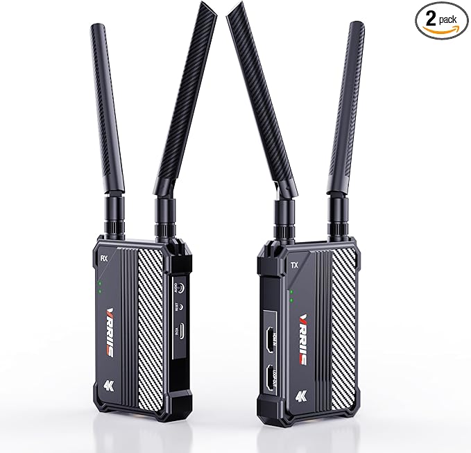 Wireless HDMI Transmitter and Receiver,1150ft Los Range,4K UHD Wireless Video Transmission System with 0.1S Latency, for Streaming from DSLR/PC/Laptop to TV/Monitor (WL095P TX+RX)