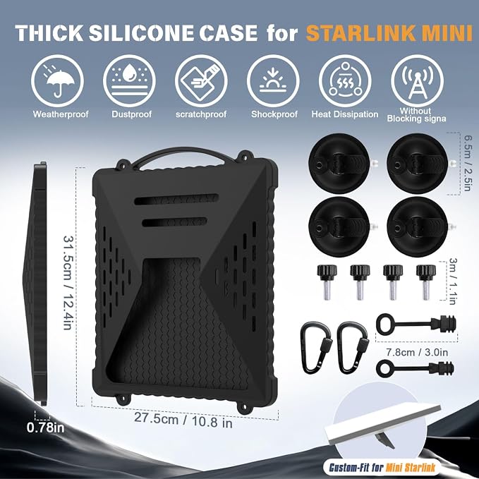 ACOVE Suction Car Cup Mount for Starlink-Mini, 2-in-1 Satellite Dish Mounts - Image 6
