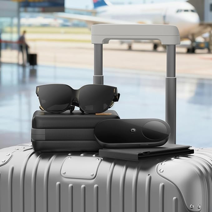 INAIR 2 Pro Go Pack| INAIR OS| AR Glasses + Pod + Fold Keyboard| Compatible with Vast Android apps| 6-Screen Expansion| Wireless PC Streaming| 3DoF Spatial Hovering| Real‑Time 2D‑to‑3D