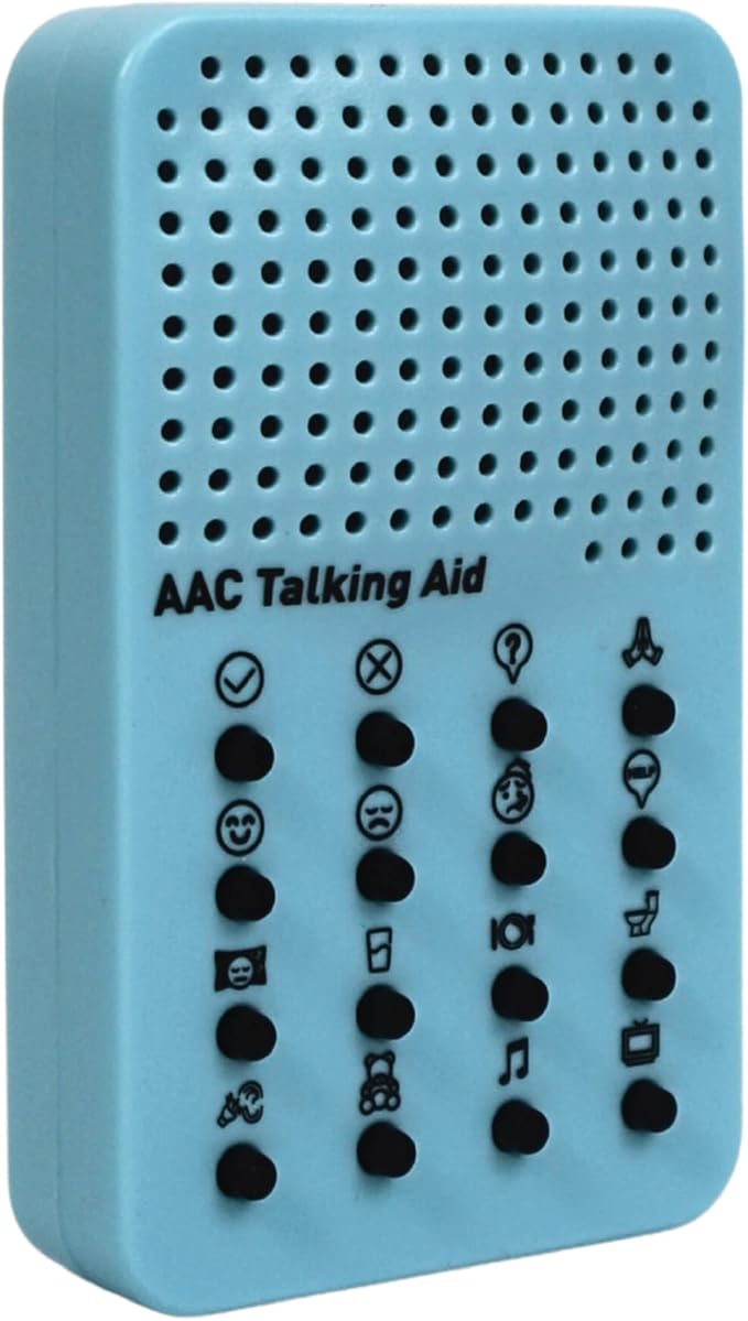 AAC Non Verbal Communication Device for Autism, Speech Therapy, & Stroke Rehab, Tools for Autism Talking Aids with 16 Phrases - Autistic Toys for Kids and Adults