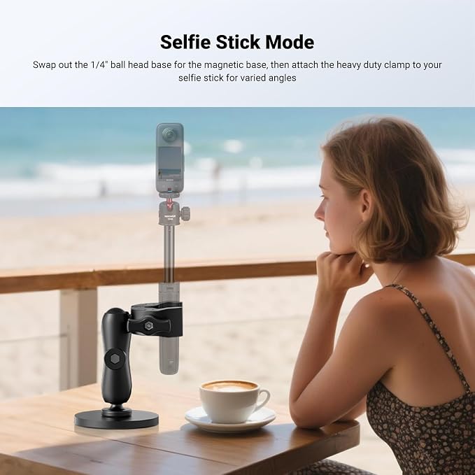 NEEWER Motorcycle Bicycle Handlebar Clamp Holder Magnetic Car Mount Accessories - Image 6