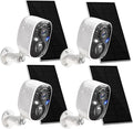 GMK Solar Security Cameras Wireless Outdoor 4 Pack, 2K Battery Powered Cameras by GMK