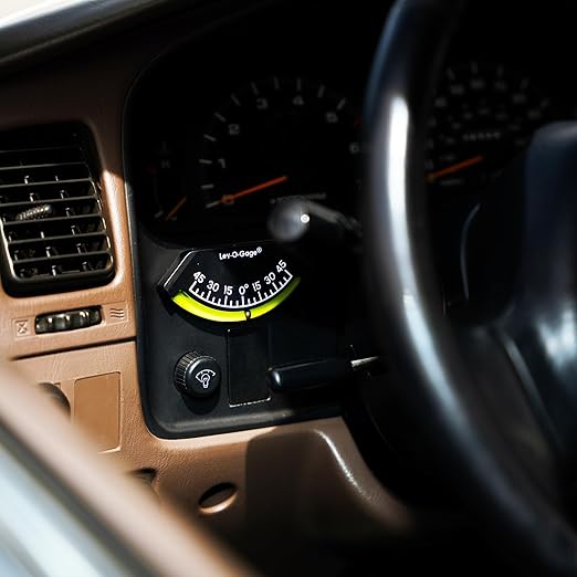 Sun Company 201-F Lev-o-gage Inclinometer | USA-Made Level Gauge for Off-Road Vehicle, Jeep, Truck, RV, Camper, Trailer, or Boat