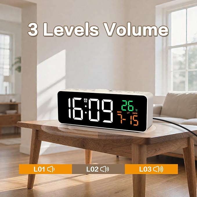Netzu 3-in-1 Small Digital Clocks - Image 7