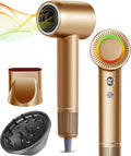 High-Speed Ionic Hair Dryer: 150000 RPM Brushless Motor 500 Millions Negative Ionic Care Blow Dryer for Fast Drying Low Noise Thermo-Control Hairdryer, Travel with Magnetic Diffuser & Nozzle