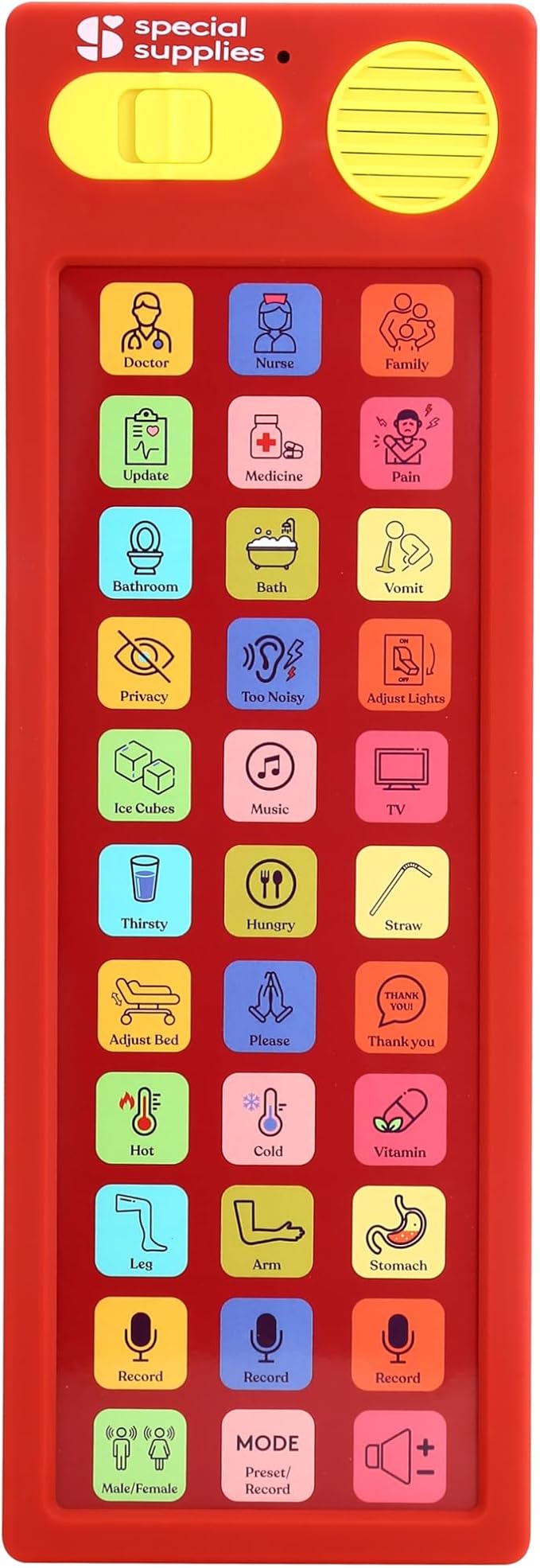 Talker Buddy AAC Communication Device for Non-Verbal Patients, Kids & Adults – Hospital Bedside Speech Therapy Aid, Recordable Talking Device, Portable AAC for Medical, Clinical, Home & School Use