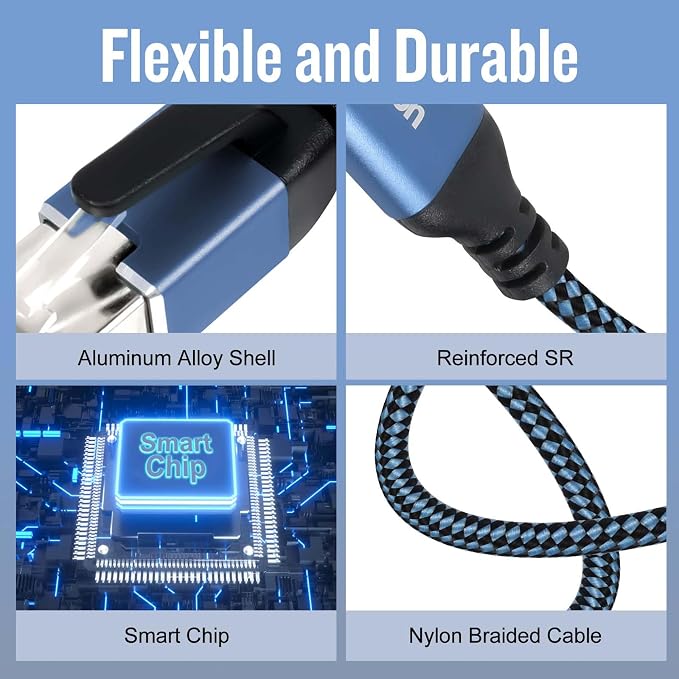 USB C to Ethernet Cable, 10Ft Type C to RJ45 Cable, USB C to Gigabit Ethernet - Image 5