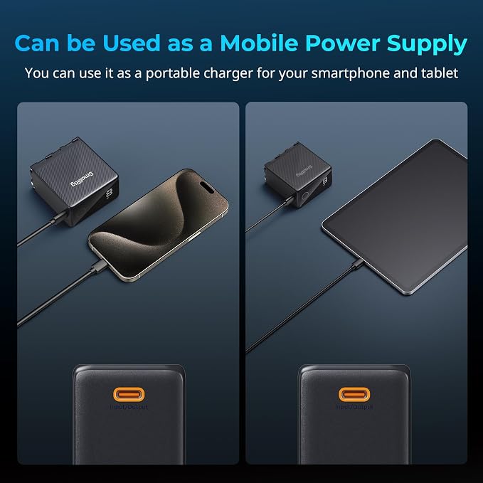 SMALLRIG 10500mAh NP-F970 Replacement Battery, PD 36W Fast Charging, 3.5H Fully - Image 6