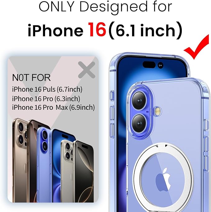 toushion 3 in 1 for iPhone 16 Case Clear - Image 2