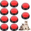 10 PCS Red Voice Recording Buttons for Dogs Dog Training Communication Buttons with 30 Sec Record and Playback, Pet Training Buzzer for Puppy Cats, Funny Gift for Study Office Home Pet Lovers
