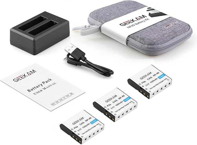 NP-40 Battery Pack, 3 x 1500mAh Rechargeable Batteries - Image 9