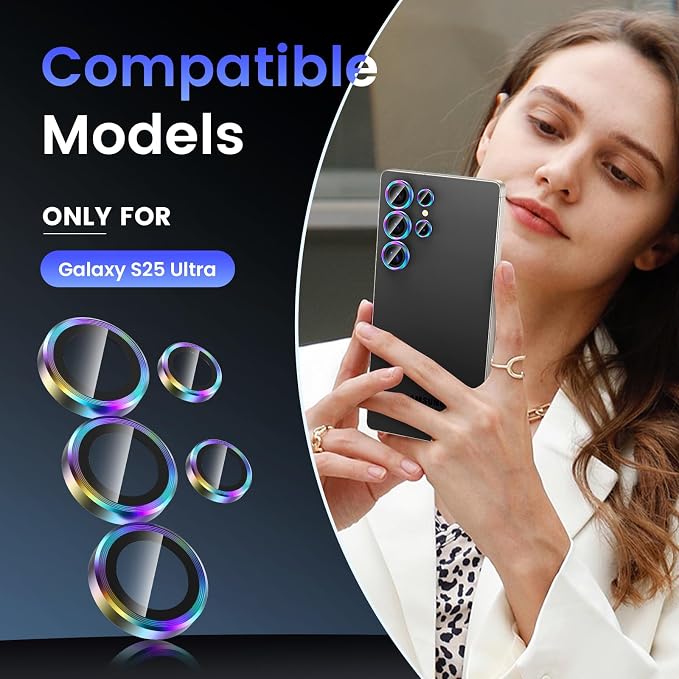 Tensea (3+2PCS Compatible with Samsung Galaxy S25 Ultra Camera Lens Protector - Image 2