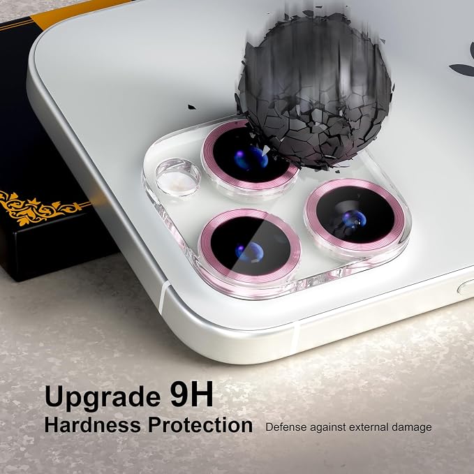 for 6 Pack iPhone 15 Pro/iPhone 15 Pro Max Camera Lens Protector 9H Tempered - Image 3