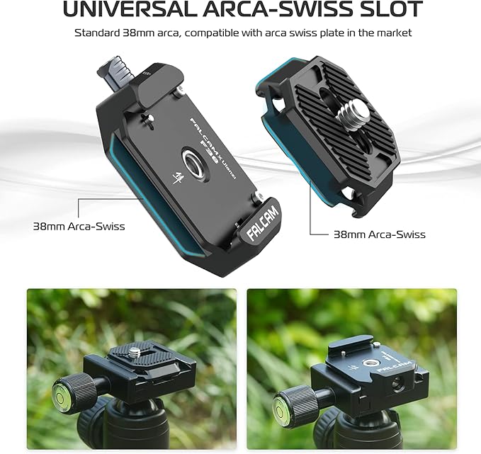 FALCAM F38 Quick Release Kit V1, Plate for DSLR/Mirroless Camera Compatible with Arca Swiss and Clamp for Tripod/Stablizer/Gimbal/Slider-2268