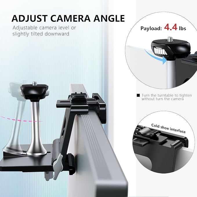 RAUBAY 【Upgraded】 Monitor Camera Mount Stand, Hanging Webcam Clamp - Image 4