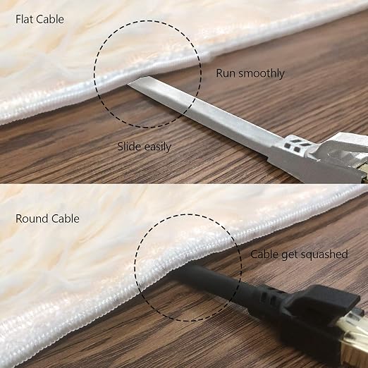 Jadaol Cat 8 Ethernet Cable 6 ft, 40Gbps 2000MHz Flat RJ45 S/FTP LAN Patch Cable - Image 5
