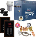 SteamSpa 10.5kW Steam Generator Steam Sauna Generator Bundle 240V with Touch Pad, Steamheads, Pressure Relief Valve, Built-in Auto Drain, LED Light, Filter and Quick Install Kit EXT1050OB-A