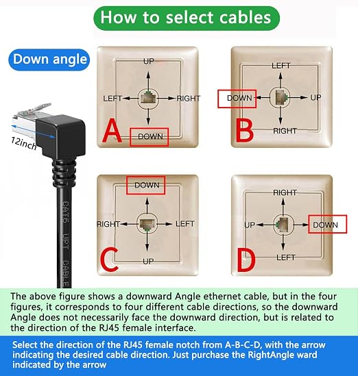 2Pack Cat6 Extension Cable 90 Degree 10cm-4inch, CAT 6 Ethernet Extender Right - Image 4