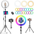10.3" Ring Light with Tripod and Phone iPad Holder, Selfie Ring Light with 51 by wiskey