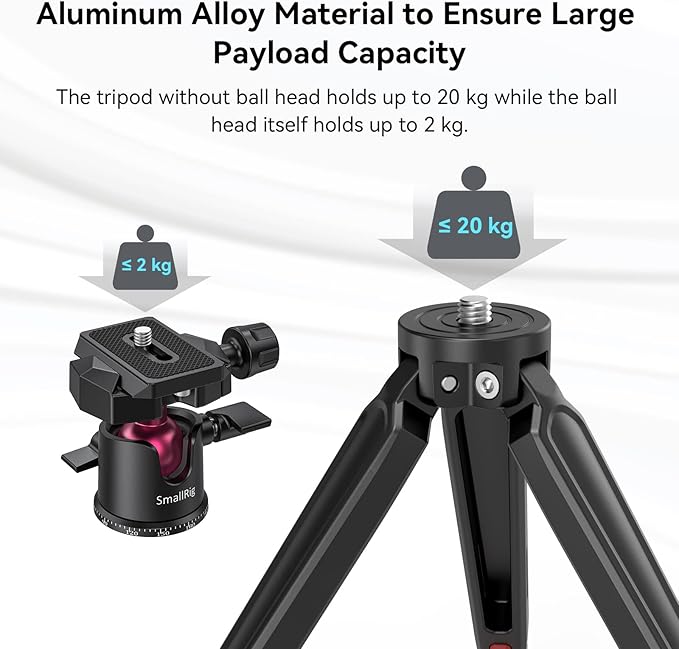 SmallRig Mini Tripod for Camera, Updated Desktop Tabletop Tripod - Image 4
