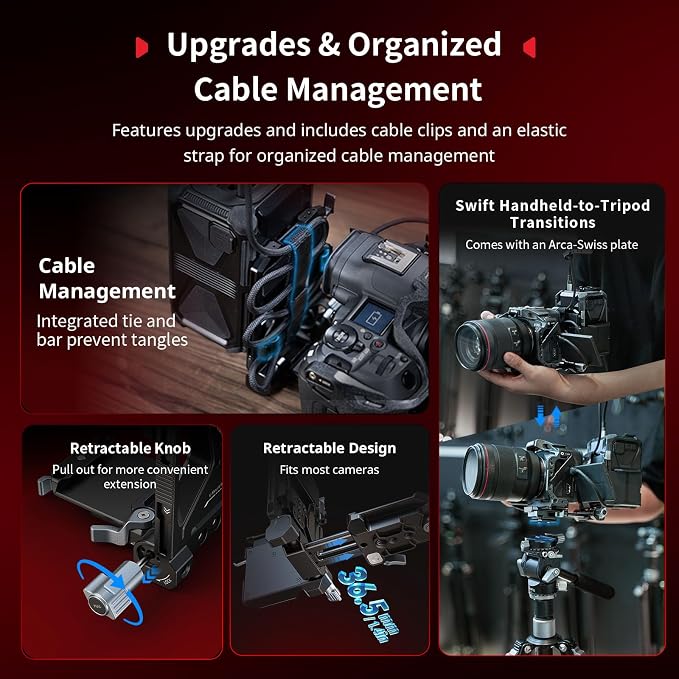 SMALLRIG Foldable V Mount Battery Plate Kit Pro, w/QR Plate - Image 6