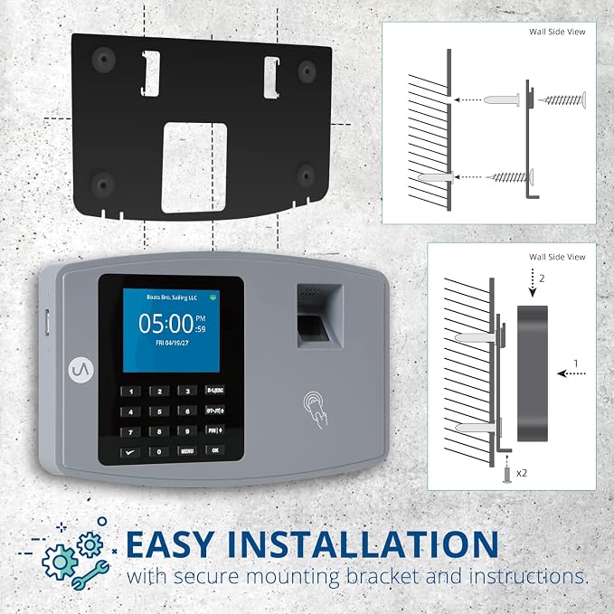 uAttend BN6500 Biometric Fingerprint Time Clock System - Image 5